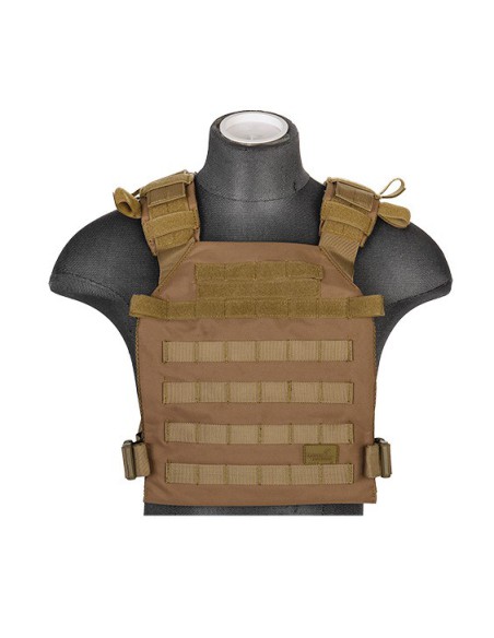 Chaleco plate carrier ligero 1000D Coyote Brown - Lancer Tactical