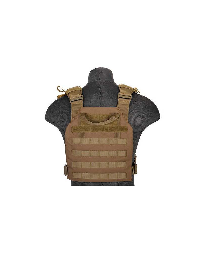 Chaleco plate carrier ligero 1000D Coyote Brown - Lancer Tactical