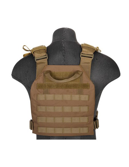 Chaleco plate carrier ligero 1000D Coyote Brown - Lancer Tactical