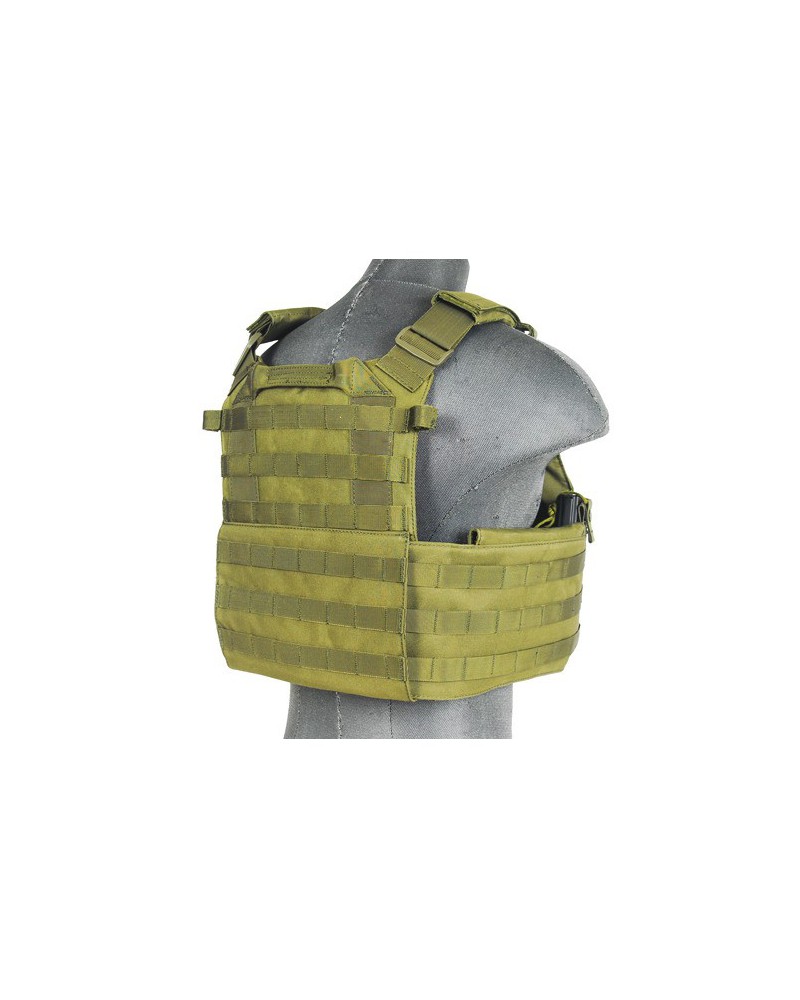 Chaleco Plate Carrier 1000D OD - Verde oliva | Airsoft Yecla