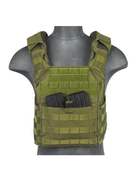 Chaleco Plate Carrier SPAC OD 1000D - Verde | Airsoft Yecla