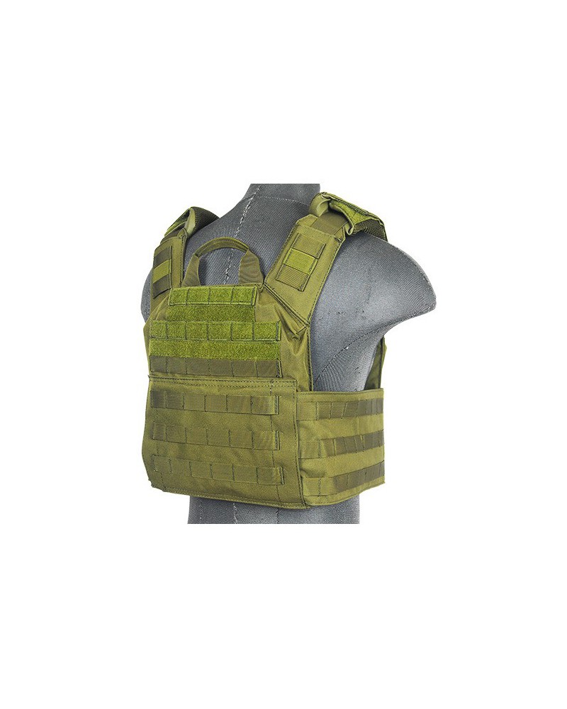 Chaleco Plate Carrier SPAC OD 1000D - Verde | Airsoft Yecla