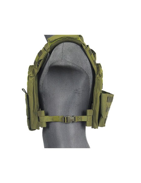 Chaleco Plate Carrier SPAC OD 1000D - Verde | Airsoft Yecla