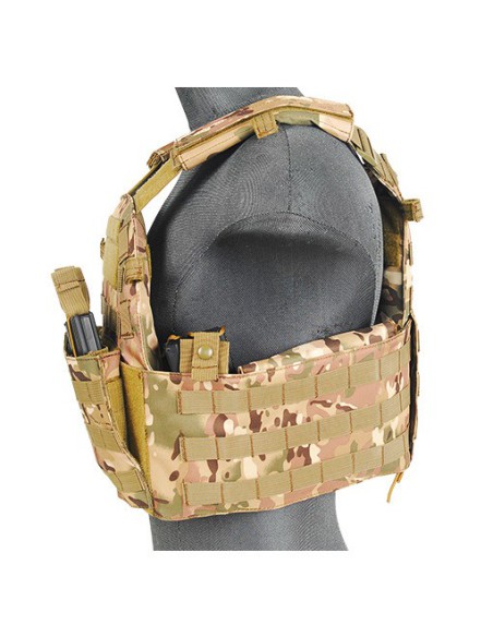 Chaleco táctico Plate Carrier 1000D negro - Lancer Tactical