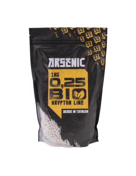 Bolas Krypton BIO 0,25g 1kg 6mm - Arsenic | Airsoft Yecla