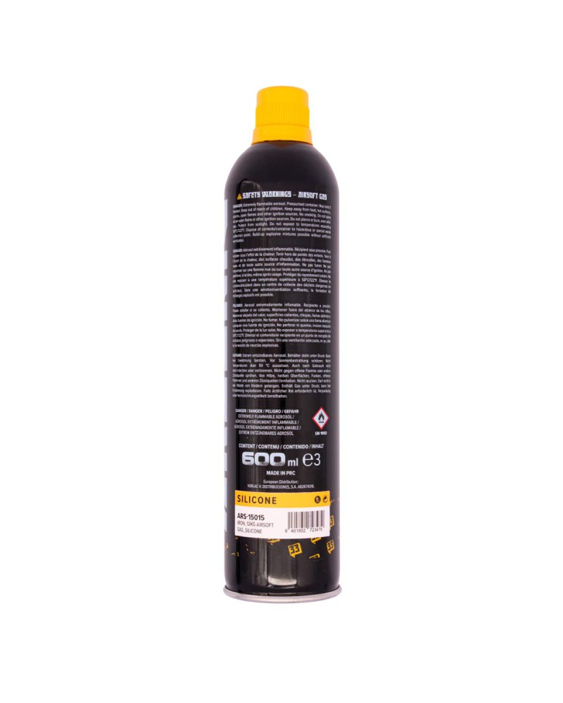 Gas para airsoft IRON 12kg (600ml) con silicona - Arsenic