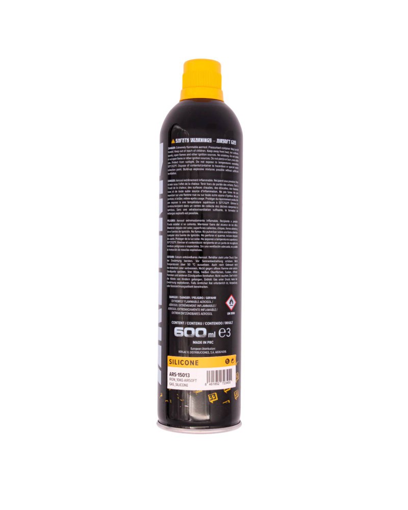 Botella gas IRON 10 kg 600ml con silicona - Arsenic