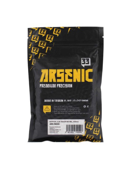 Bolas Krypton BIO Tracer 0,28 g 1000 BBs - Arsenic | Airsoft Yecla