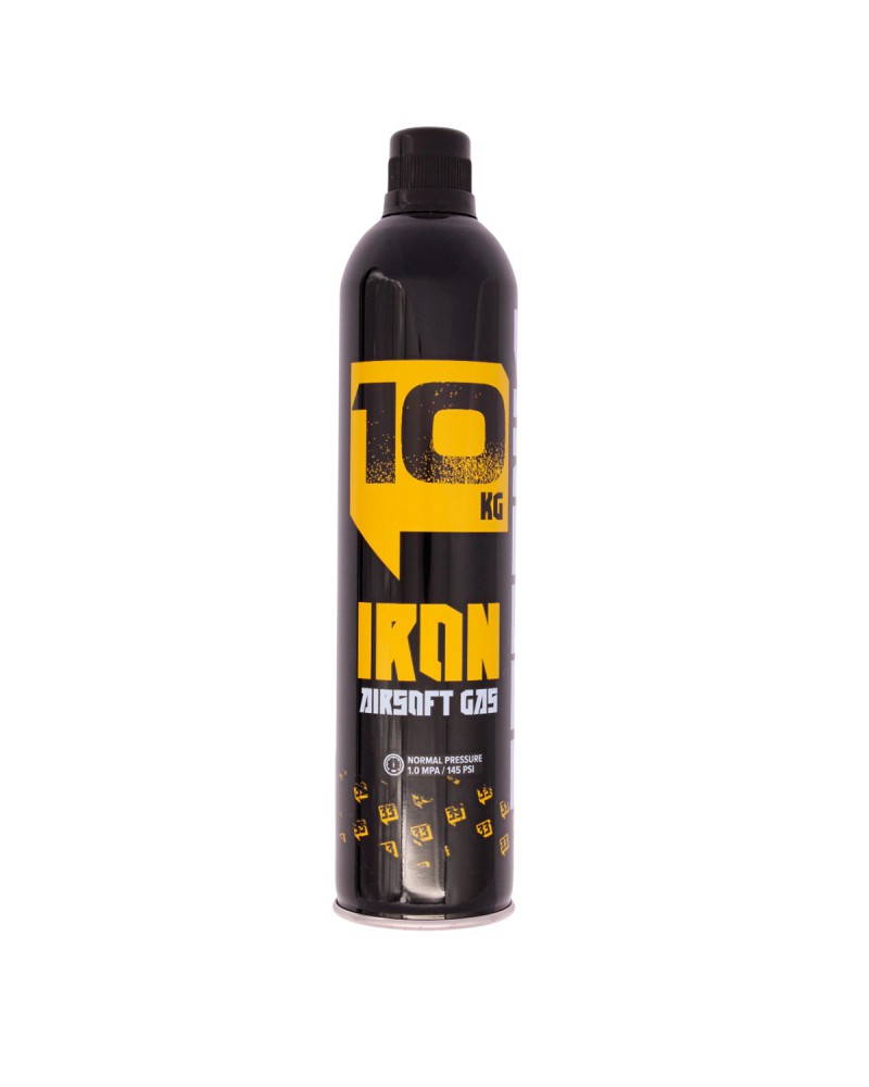 Gas IRON 10kg 600ml sin silicona - Arsenic | Airsoft Yecla