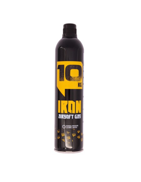 Gas IRON 10kg 600ml sin silicona - Arsenic | Airsoft Yecla