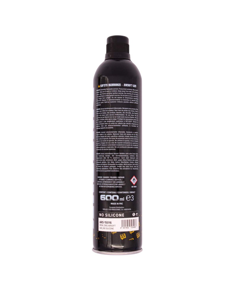 Botella Gas IRON 12kg 600ml sin silicona - Arsenic