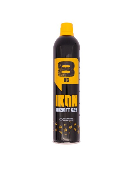 Botella Gas IRON 8kg 600ml con silicona - Arsenic | Airsoft Yecla