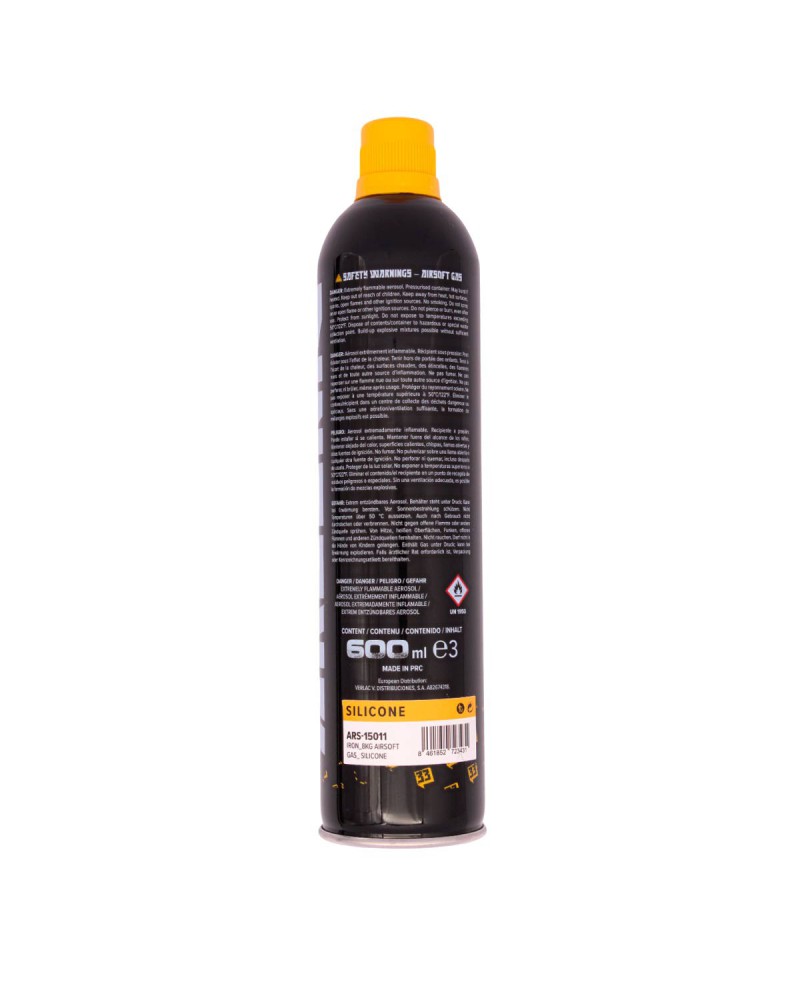 Botella Gas IRON 8kg 600ml con silicona - Arsenic | Airsoft Yecla