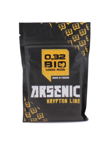 Bolas Krypton BIO 0,32g 6mm 1000und - Arsenic | Airsoft Yecla