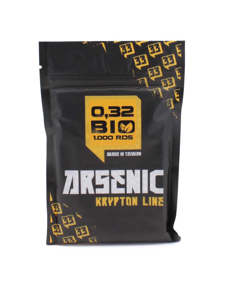 Bolas Krypton BIO 0,32g 6mm 1000und - Arsenic | Airsoft Yecla