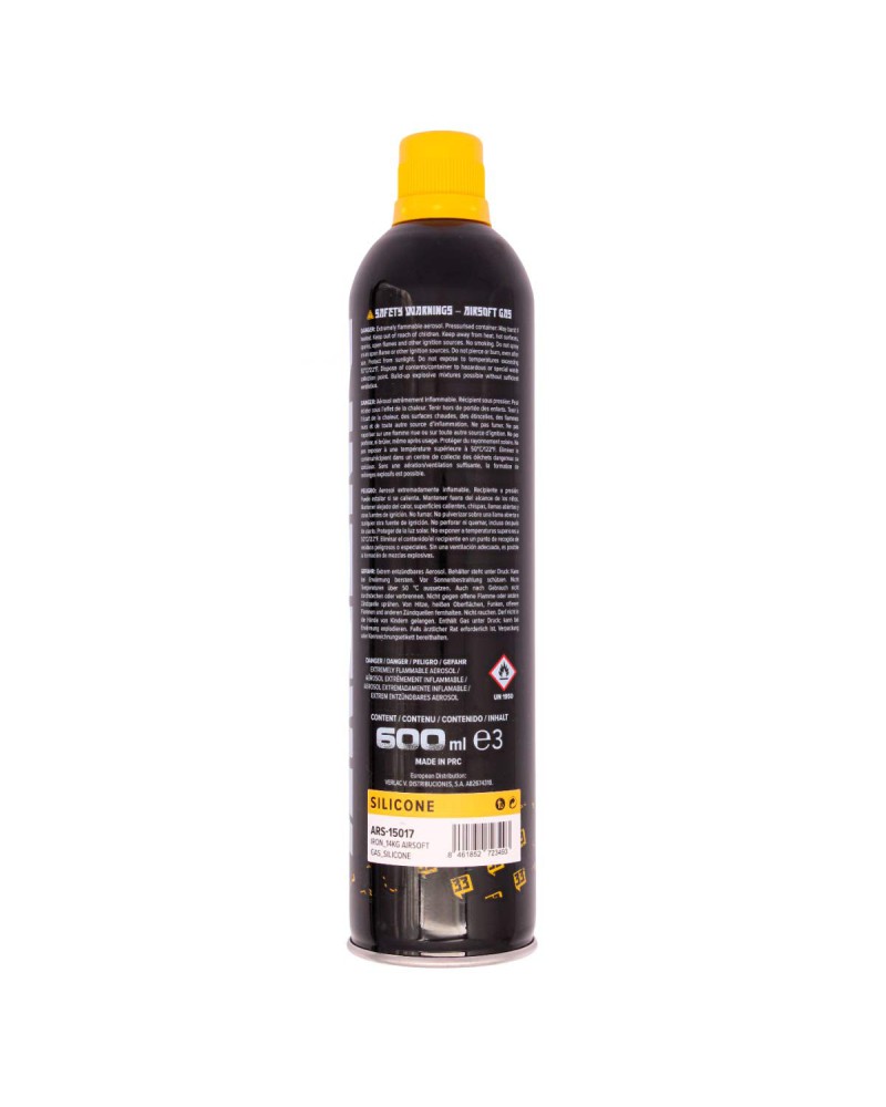 Botella Gas IRON 14 kg con Silicona 600 ml - Arsenic