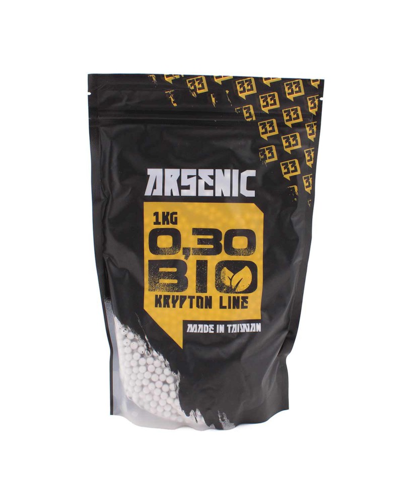 Bolas Krypton BIO 0,30 g 6 mm 1 kg - Arsenic | Airsoft Yecla