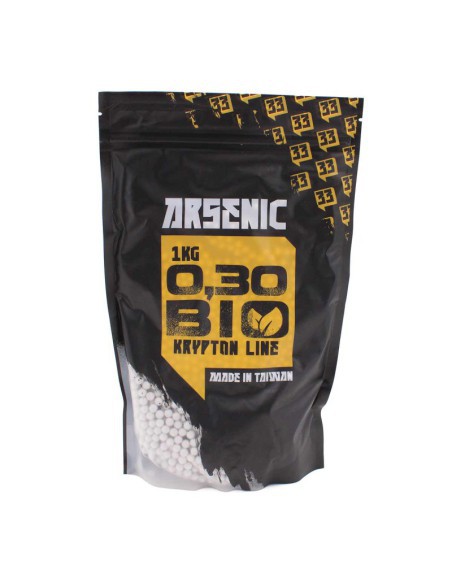 Bolas Krypton BIO 0,30 g 6 mm 1 kg - Arsenic | Airsoft Yecla