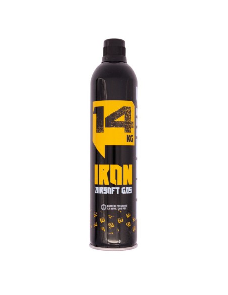 Gas IRON 14kg 600ml sin silicona - Arsenic | Airsoft Yecla