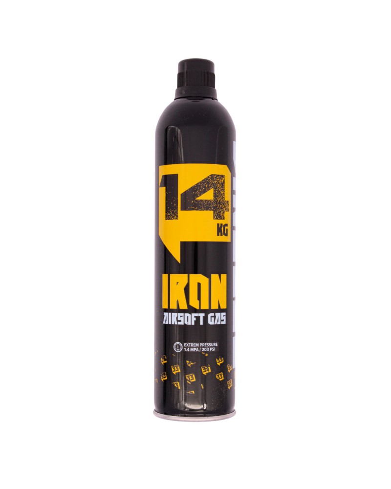 Gas IRON 14kg 600ml sin silicona - Arsenic | Airsoft Yecla