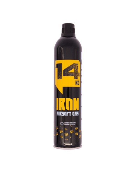 Gas IRON 14kg 600ml sin silicona - Arsenic | Airsoft Yecla