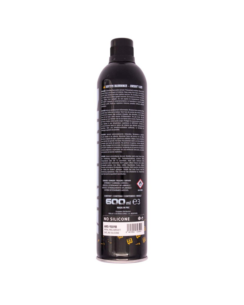Gas IRON 14kg 600ml sin silicona - Arsenic | Airsoft Yecla