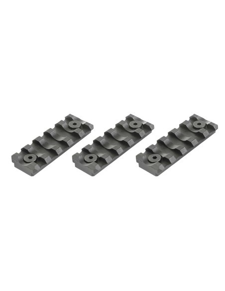 Pack 3 raíles Picatinny 5 ranuras para Keymod 21 mm | Airsoft Yecla