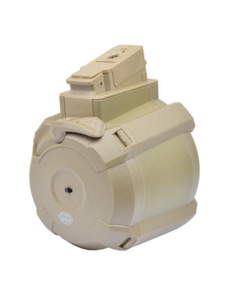 Cargador tambor eléctrico 1200 BBs para AK Dark Earth - A&K