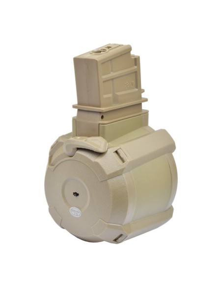 Cargador tambor eléctrico 1200 BBs para G36 - A&K