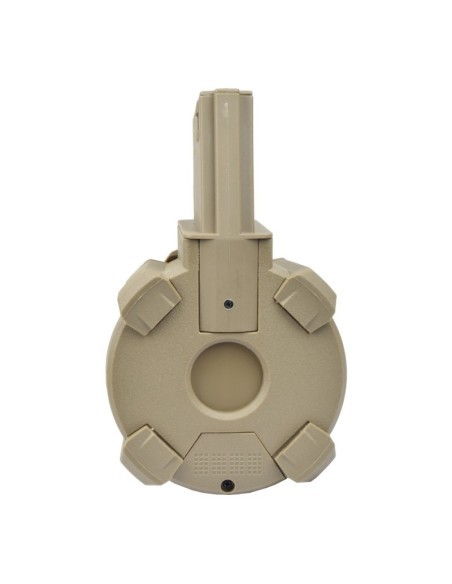Cargador tambor 1200 BBs para M4/M16 A&K | Airsoft Yecla