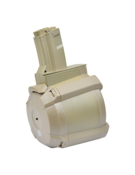 Cargador tambor eléctrico A&K B90-4C TN 1200 BBs | Airsoft Yecla