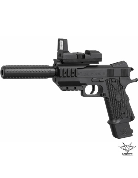 Pistola Airsoft Vigor con Silenciador | Barata y Ligera