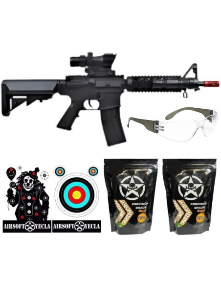 KIT SECURITY RIFLE M4 DE MUELLE - VIGOR - AirSoftYecla.es