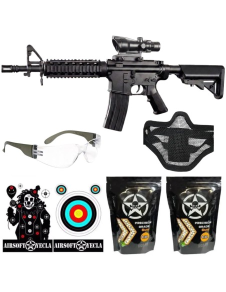 KIT DELUXE RIFLE M4 DE MUELLE - VIGOR - AirSoftYecla.es
