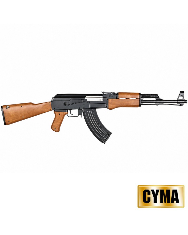 SUPER PACK AK 47 ELÉCTRICA COLOR MADERA - CYMA - AirSoftYecla.es