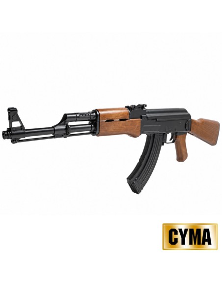 SUPER PACK AK 47 ELÉCTRICA COLOR MADERA - CYMA - AirSoftYecla.es