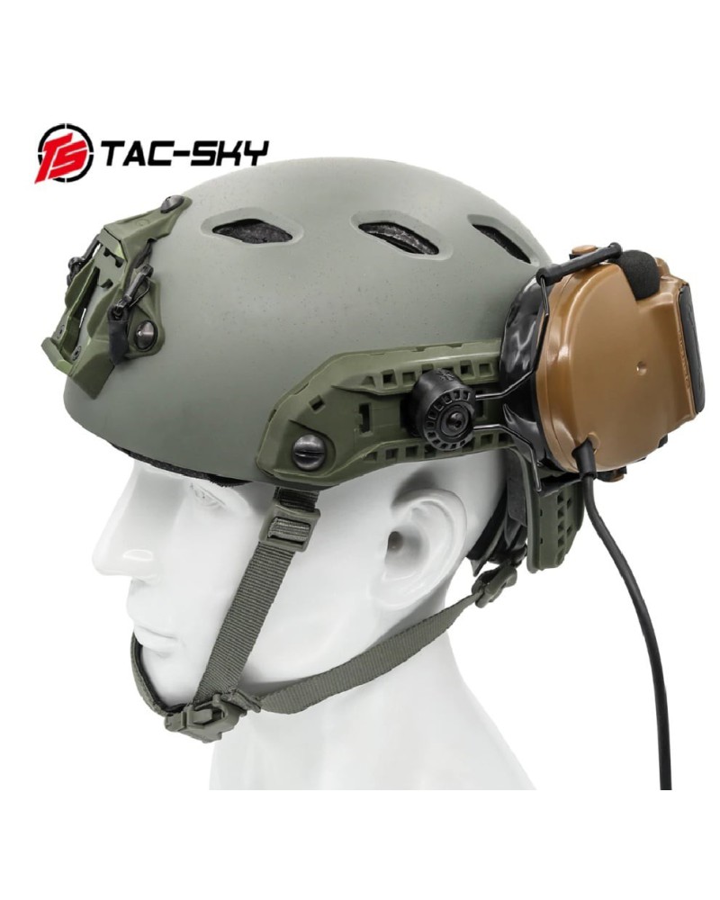 Adaptador Raíl Arc Para Auriculares Comtac Negro - Tac-Sky | AirsoftYecla