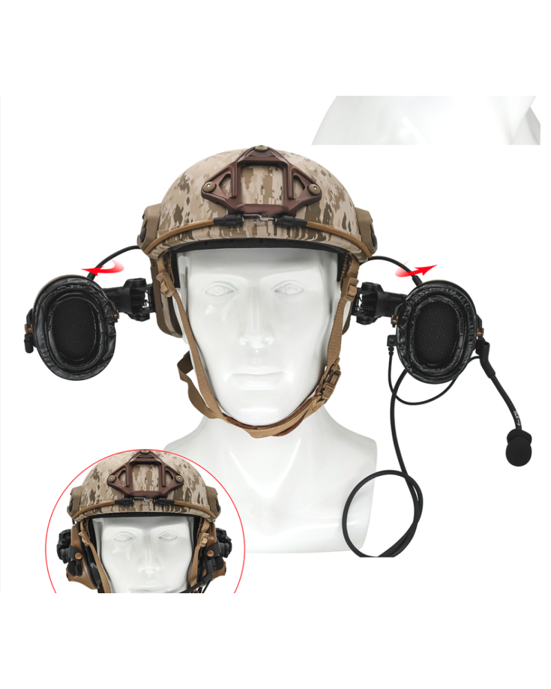 Adaptador Giratorio Arc Para Auriculares Comtac Ii/Iii Negro - Tac-Sky | AirsoftYecla