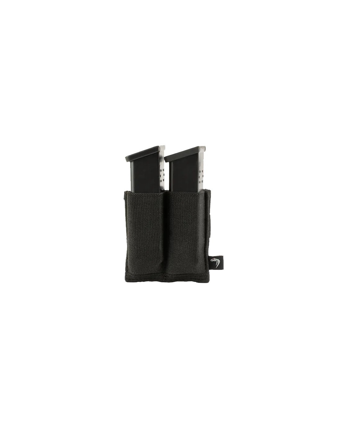 Porta cargadores doble para pistola compatible con MOLLE perfil ultra bajo retención elástica