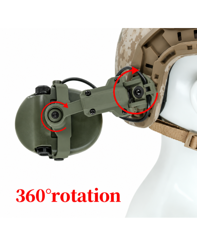 Adaptador Giratorio Arc Para Auriculares Comtac Ii/Iii Verde - Tac-Sky | AirsoftYecla