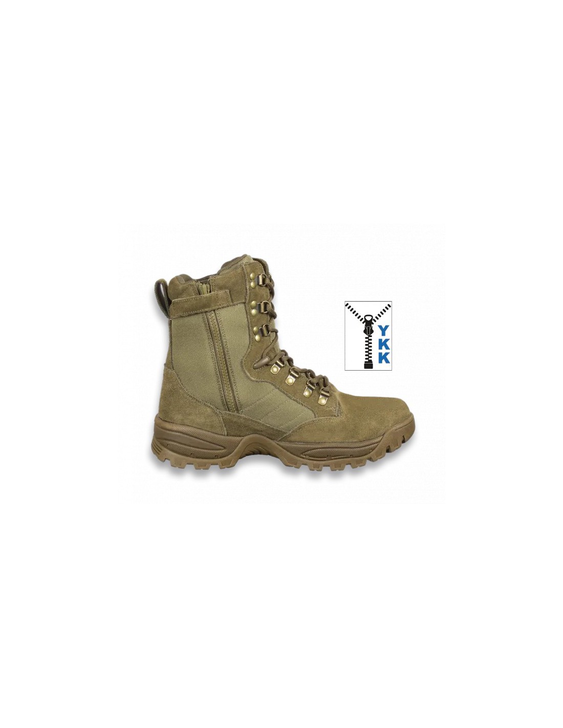 Bota táctica 8 pulgadas piel serraje entresuela EVA suela de goma con sistema de torsión Militar