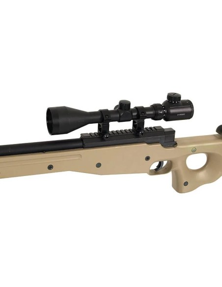 fusil-mb01-sniper-well-l96-tan-upgradeado-vista-lateral