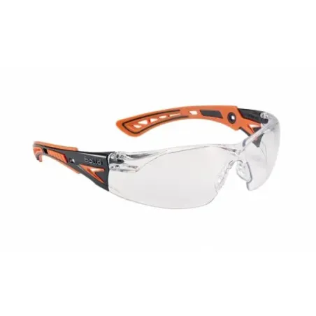 GAFAS BOLLE RUSH+ PC TRANSPARENTE NARANJA - AirSoftYecla.es