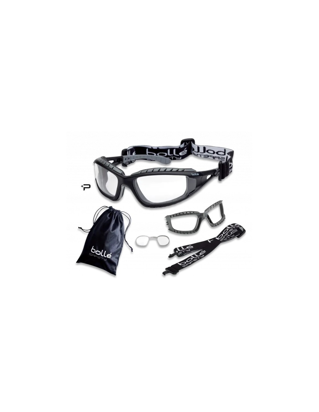 GAFAS DE PROTECCIÓN CON LENTE INCOLORA ANTIVAHO ANTIRRAYADURAS ESPUMA EXTRAÍBLE Y CINTA REGULABLE