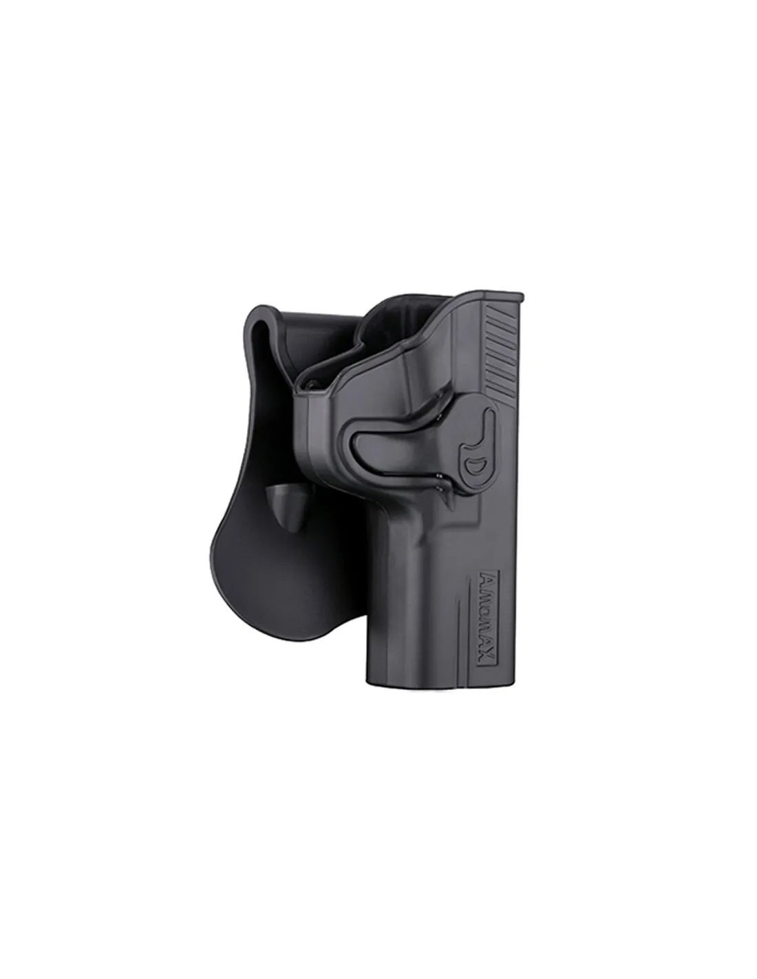 FUNDA GIRATORIA 360 PARA PISTOLA DE POLÍMERO CON EXTRACCIÓN RÁPIDA Y PALA DE CONTACTO AJUSTABLE