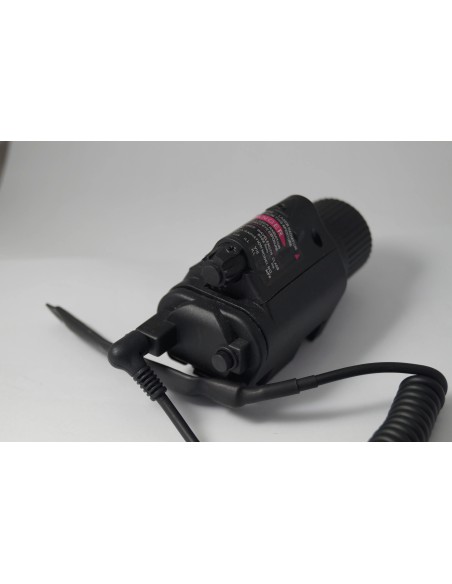 Linterna LED estilo M6 tan con laser rojo