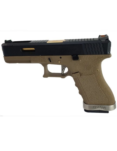 g-force-17-gold-barrel-we-gbb-tan-side-view