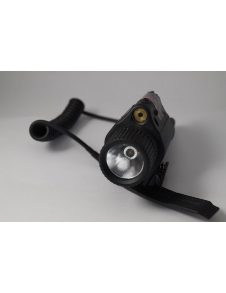 Linterna LED estilo M6 tan con laser rojo