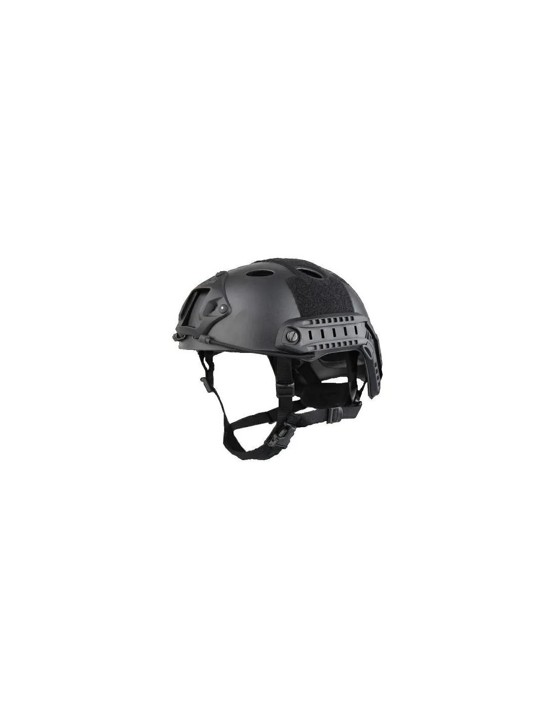 Casco táctico con montura para visor nocturno raíles laterales velcro y ajuste por ruleta trasera
