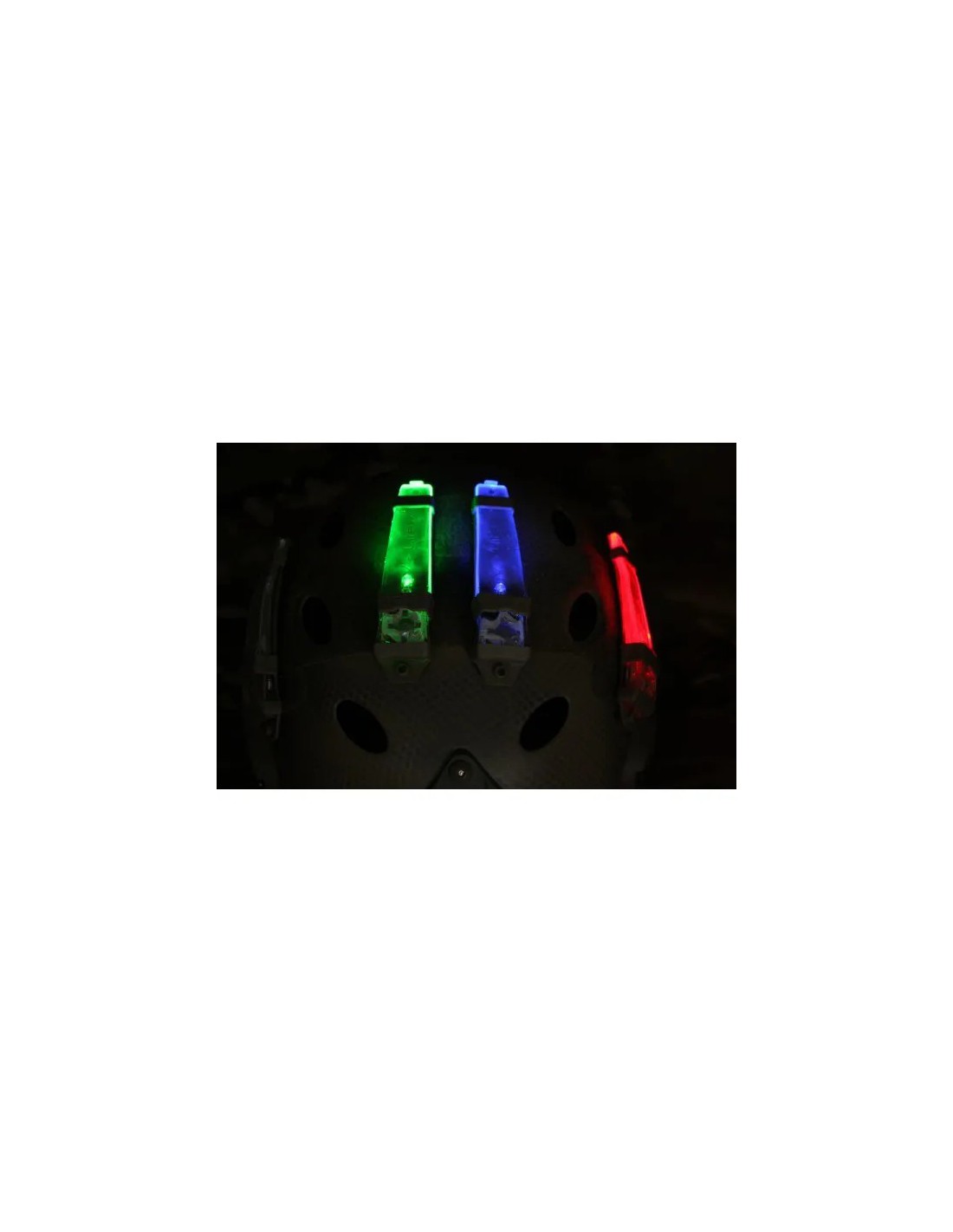 LUZ LED PLEGABLE DE SILICONA PARA CASCO CON CLIP Y CORDÓN IMPERMEABLE ROJA